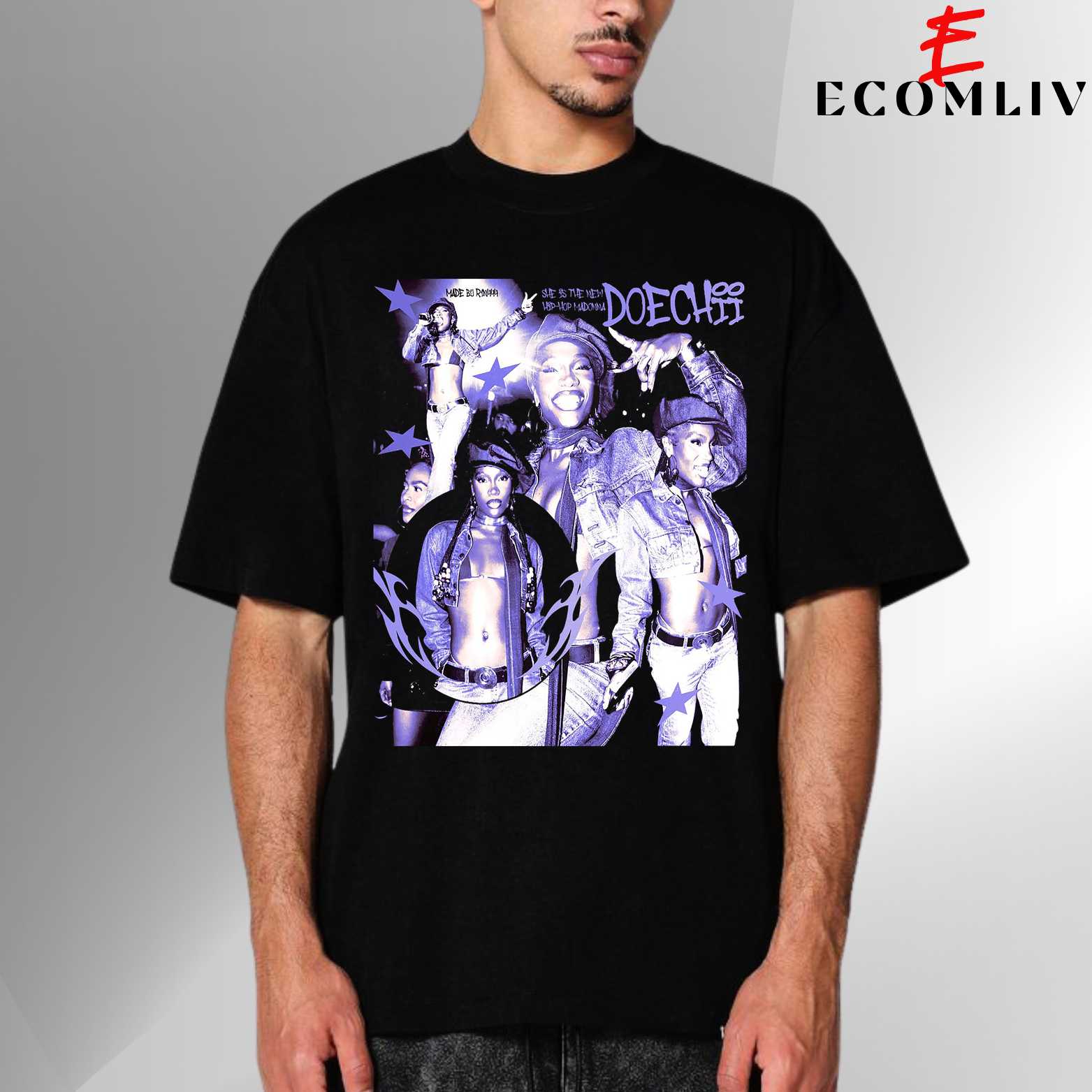 Doechii Graphic T Shirt, Retro Hip Hop Streetwear Tee, Unisex T-Shirt